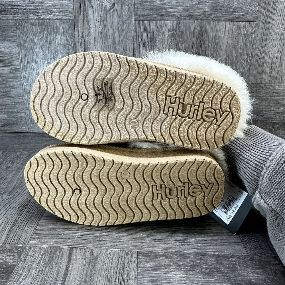 Hurley Kimmie Toddler size 10 Tan Cozy Slippers
